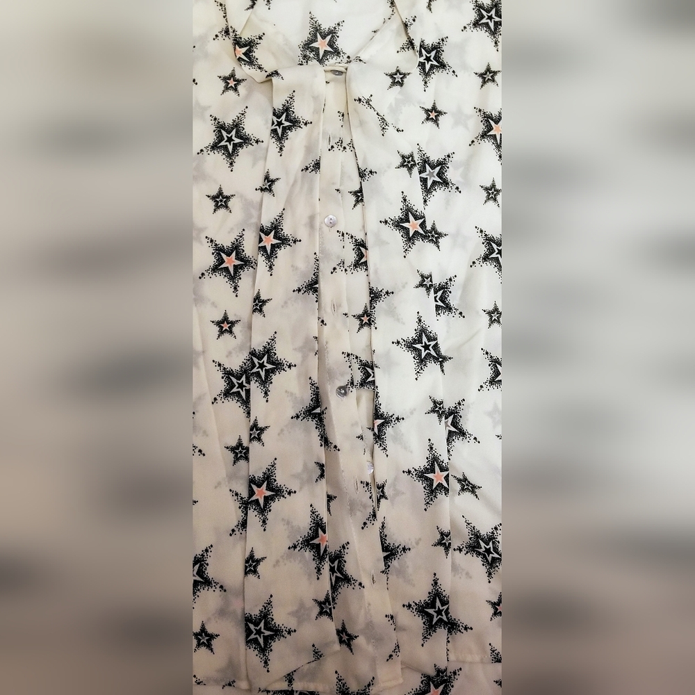Zara Basic Star Patterned Blouse - Picture 7 of 8